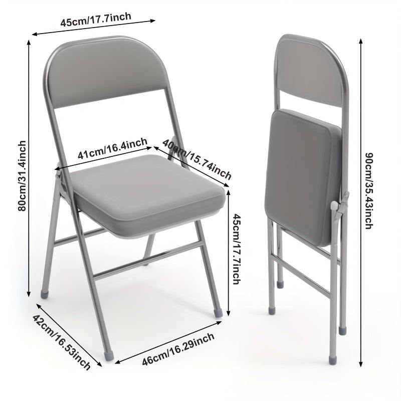 Set van 4 Eetkamerstoelen – Grijs Kunstleer met Comfortabele Bekleding – Stijlvol en Duurzaam Ontwerp voor Restaurant, Keuken, Woonkamer of Conferentieruimte