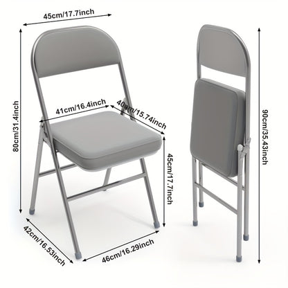 Set van 4 Eetkamerstoelen – Grijs Kunstleer met Comfortabele Bekleding – Stijlvol en Duurzaam Ontwerp voor Restaurant, Keuken, Woonkamer of Conferentieruimte