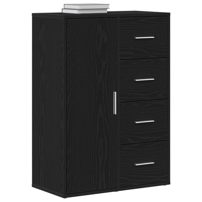 Sideboard Black Oaken 60x31x84cm Edited Wood Removable storage practical