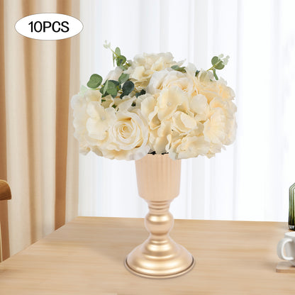 Champagne Kunstrozen – Kunstbloemen – Neprozen – Bloemstukken – Bloemdecoratie – 10 Stuks – 40x40x20 cm – Onderhoudsvrij – Herbruikbaar
