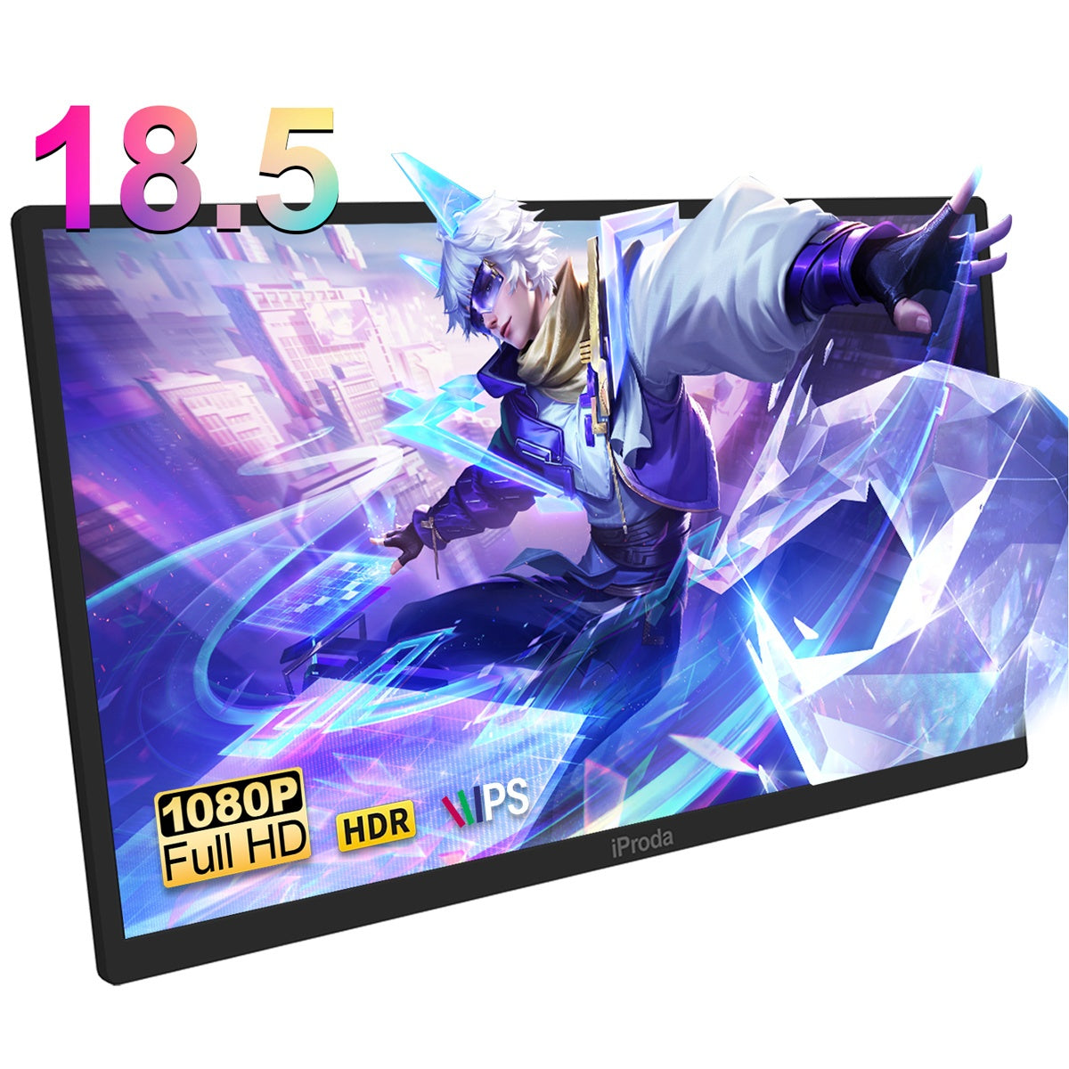 18,5 Inch Draagbare Monitor – Portable Scherm – Extern Display – Extra Beeldscherm – Ultradun Scherm – 120Hz Verversing – 100% sRGB Kleurweergave