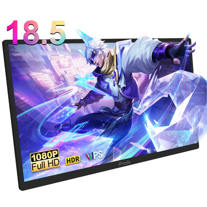 18,5 Inch Draagbare Monitor – Portable Scherm – Extern Display – Extra Beeldscherm – Ultradun Scherm – 120Hz Verversing – 100% sRGB Kleurweergave