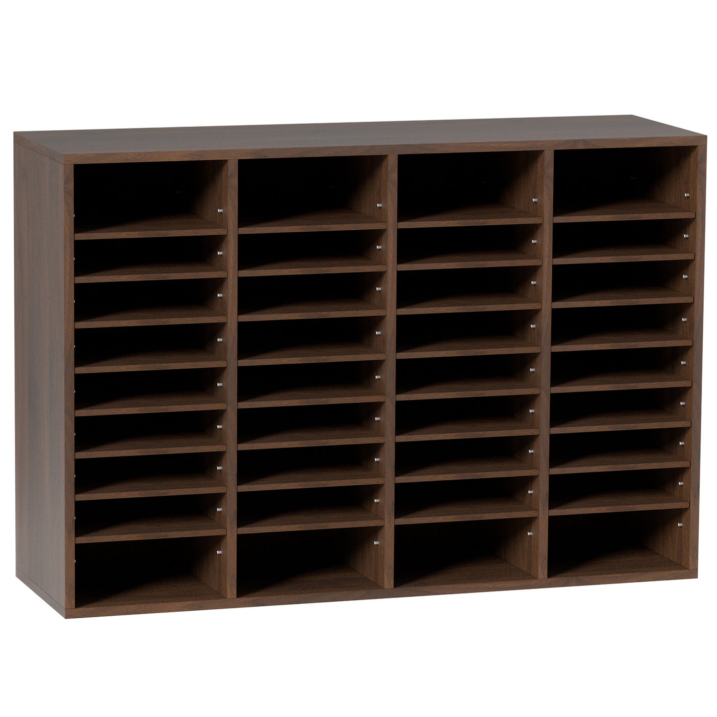Houten Documenten Organizer – Bureau Sorter – Opbergkast – Postbak – Kantoor Organizer – 36 Vak Compartimenten – Verstelbare Legplanken – Duurzaam P2 Spaanplaat – 99,7x30,5x68 cm