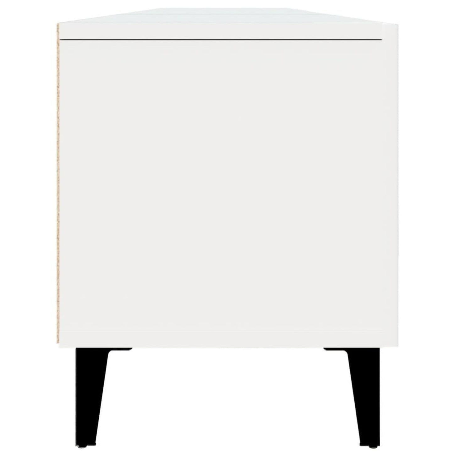 TV Cabinet White 180x31.5x40 cm Engineered Wood TV Stand Entertainment Center with Storage, Media Television Table for Living Room Bedroom