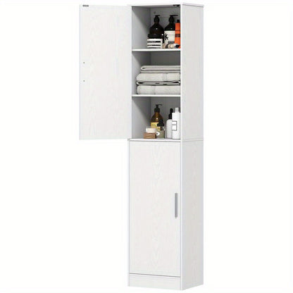 Badkamerkast – Badmeubel – Opbergkast – Kolomkast – Wastafelonderkast – 180 cm Hoog – MDF Vochtbestendig Met Verstelbare Planken