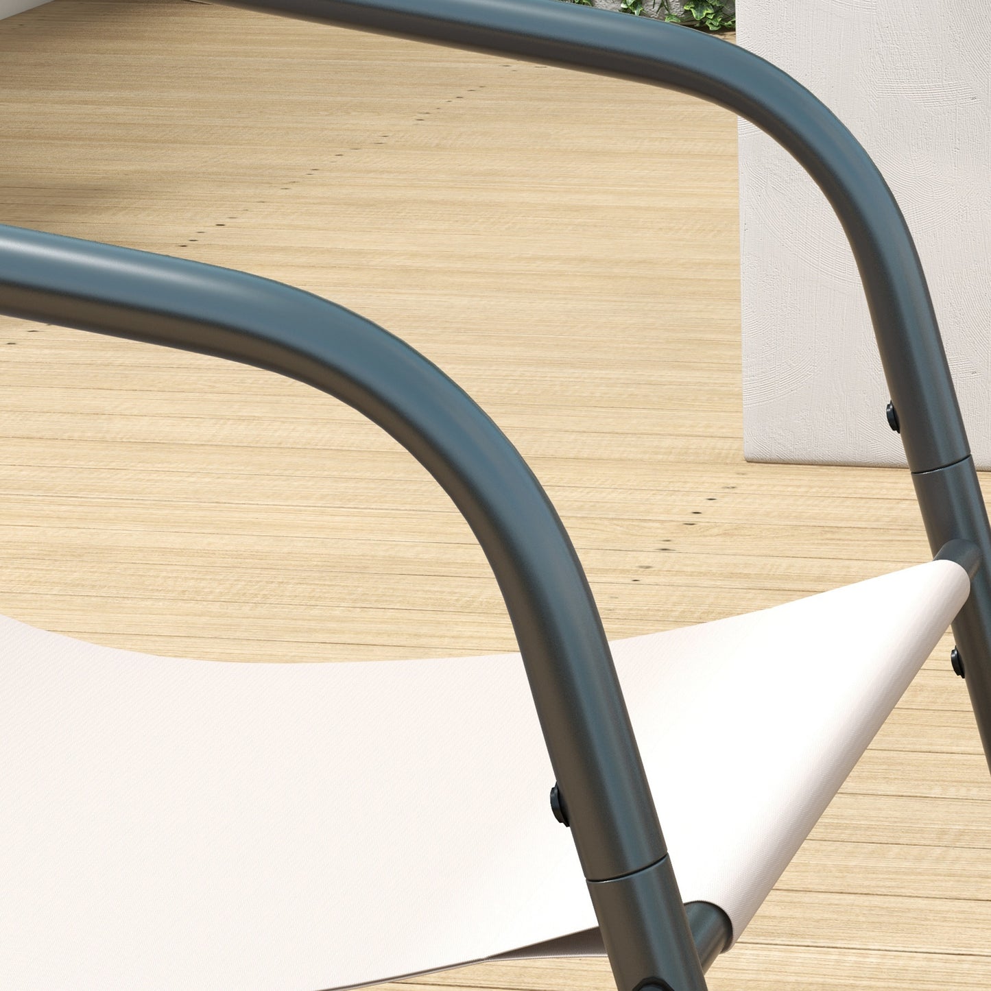 Tuinmeubelset 4-Delig – Balkonset – Terrasmeubilair – Buitenmeubels – Loungeset – Crèmewit – Weerbestendig Mesh – Gepoedercoat Stalen Frame