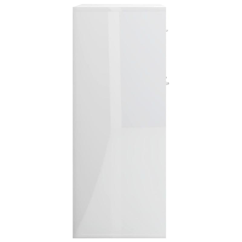 Sideboard high-gloss white 88x30x70cm wood material,  Modern Sideboard, Sideboard Cabinet, Sleek Lines, Quality Wood Material, Durable Build, Apartment Dwellers, Modern Homeowners