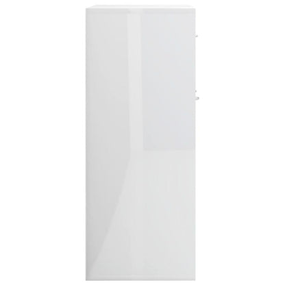 Sideboard high-gloss white 88x30x70cm wood material,  Modern Sideboard, Sideboard Cabinet, Sleek Lines, Quality Wood Material, Durable Build, Apartment Dwellers, Modern Homeowners