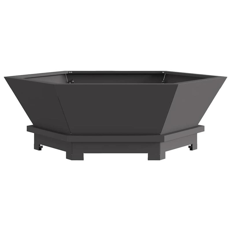 Outdoor Fire Pit - Heavy-Duty Metal Construction, Modern Rectangular Design with Ignition System, Large 75x75x28cm Heater for Patio, Garden, Backyard - All-Weather Indoor/Outdoor use - Perfect for Gatherings, Evenings & Winte