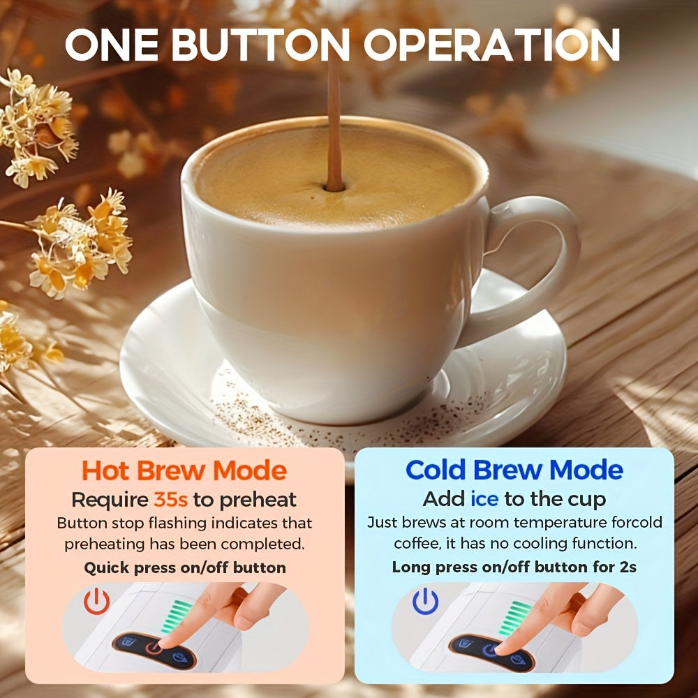 Multifunctionele Koffiemachine – Capsulemachine – Koffiezetapparaat – Espressoapparaat – Nespressomachine – Wit – 5-in-1 Functie – Werkt Zonder Elektriciteit