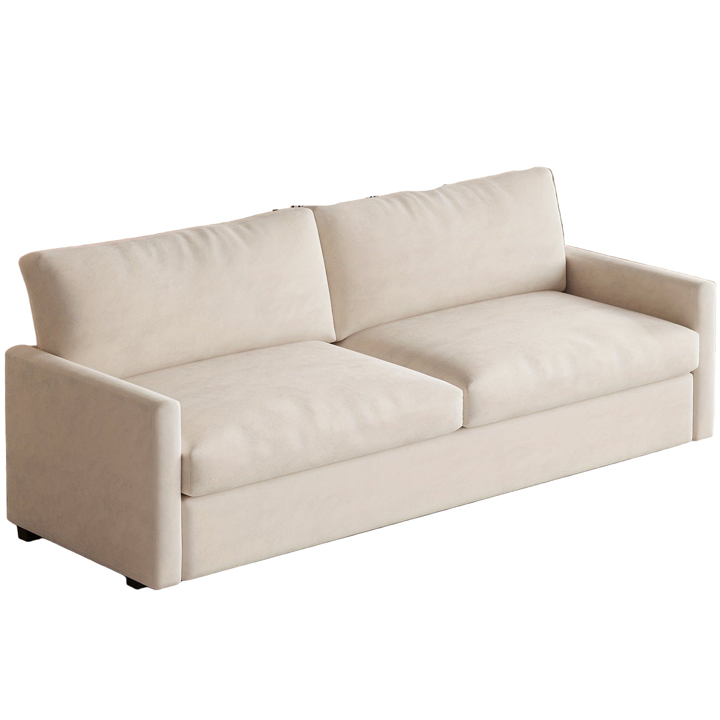 Bank – Tweezitsbank – Sofa – Loveseat – Zithoek – Beige Kleur – Oversized Comfortabele Zitting – Eenvoudige Montage