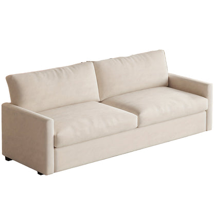 Bank – Tweezitsbank – Sofa – Loveseat – Zithoek – Beige Kleur – Oversized Comfortabele Zitting – Eenvoudige Montage