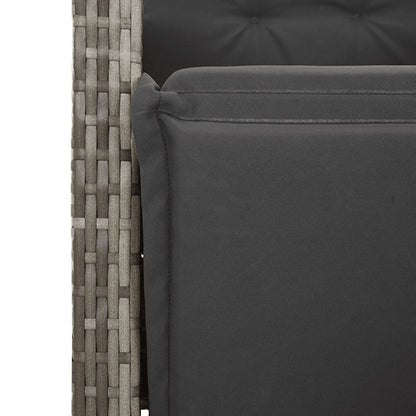 Loungebank – Tuinbank – Loungeset – Zitgroep – Outdoor Bank – Verstelbare Rug- en Voetensteun – Weerbestendig PE-Rattan