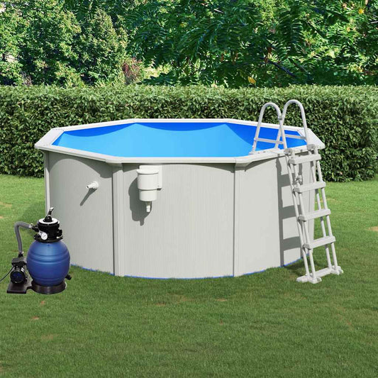 Zwembad – Tuinzwembad – Opzetzwembad – Framezwembad – Zwembadset – 300 x 120 cm – Stalen Wanden & Inclusief Filterpomp