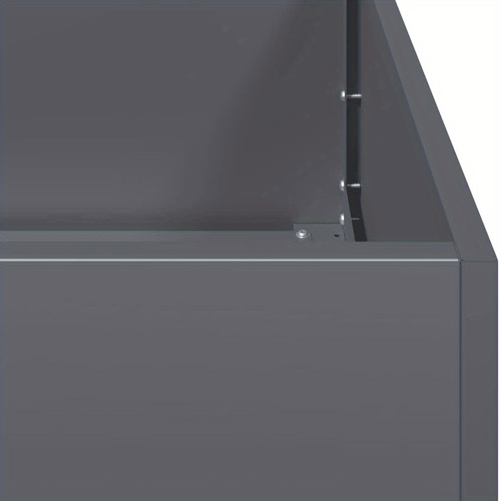 Plantenbak – Bloembak – Plantenpot – Bloempot – Bloembak Met Standaard – Anthraciet Staal – 80x80x30 cm – Duurzaam & Modern Design