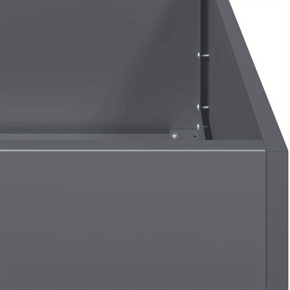 Plantenbak – Bloembak – Plantenpot – Bloempot – Bloembak Met Standaard – Anthraciet Staal – 80x80x30 cm – Duurzaam & Modern Design