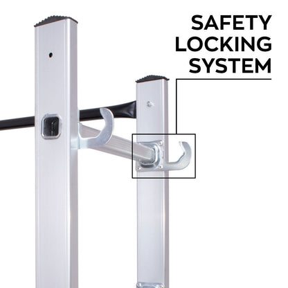 Steigerladder – Multifunctionele Ladder – Kamersteiger – Werksteiger – Vouwladder – Aluminium – Hoogte 165,5 cm – Draagvermogen 150 kg