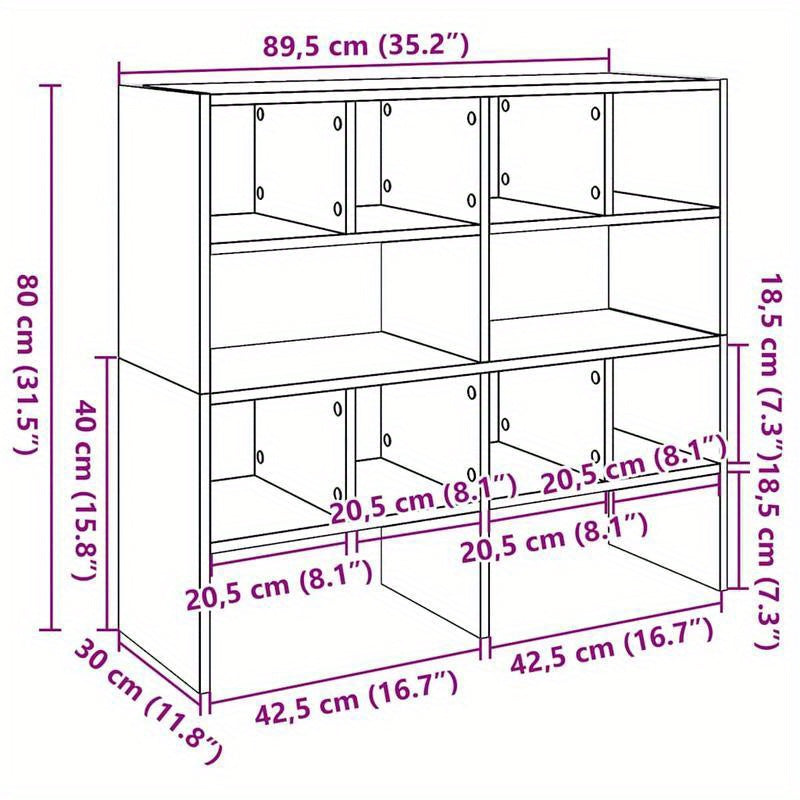 Shoe Racks 2pcs Stackable 89.5X30X40 Cm Gray Sonoma Oak