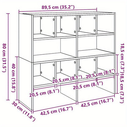 Shoe Racks 2pcs Stackable 89.5X30X40 Cm Gray Sonoma Oak