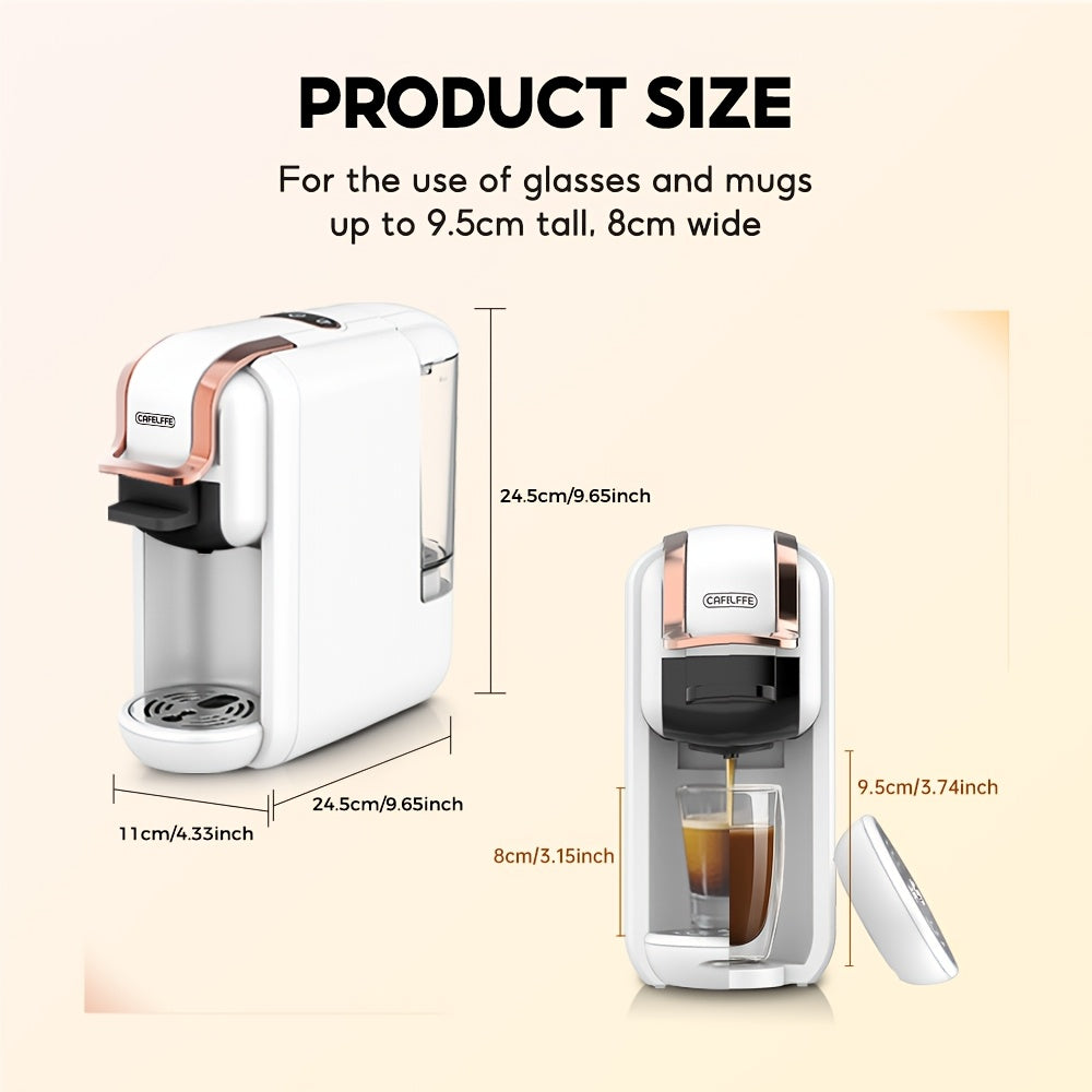 4-in-1 Koffiemachine – Capsuleapparaat – Espressozetter – Koffiezetapparaat – Hot & Cold Brew Machine – 19 Bar Pompdruk – Afneembaar 0,6L Waterreservoir