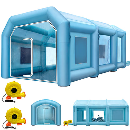Opblaasbare Spuitcabine – Mobiele Verfspuit Tent – Auto Spuitcabine – Spuitbox – Lakruimte – 9x6x4 Meter – Duurzaam Oxford Doek – Krachtige Ventilatoren & Filter