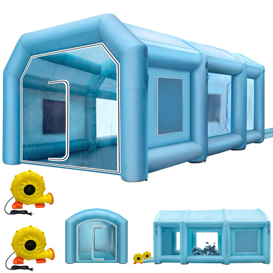 Opblaasbare Spuitcabine – Mobiele Verfspuit Tent – Auto Spuitcabine – Spuitbox – Lakruimte – 9x6x4 Meter – Duurzaam Oxford Doek – Krachtige Ventilatoren & Filter