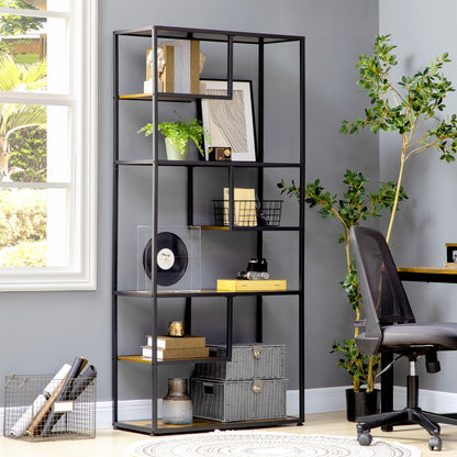 Opbergkast – Schoenenkast – Halmeubel – Opbergmeubel – Schoenenrek – Industriële Stijl – 7 Lade – Stalen Frame – 83x34x180 cm