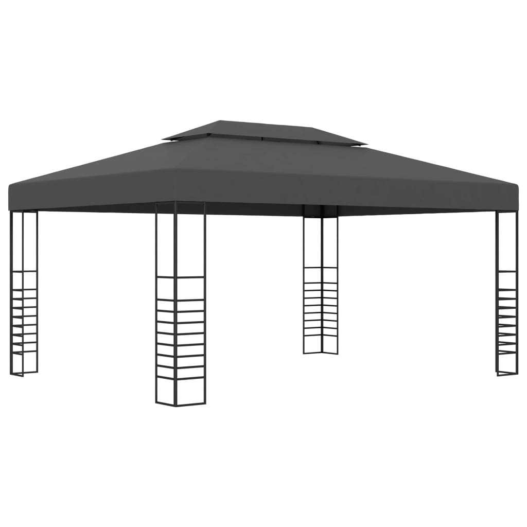 Tuinscherm – Tuinafscheiding – Privacyscherm – Zonwering – Windscherm – 3x4 Meter – Stalen Frame Met Polyester Dak