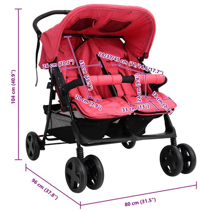 Vidaxl Twin Stroller Twin Strollers Stroller