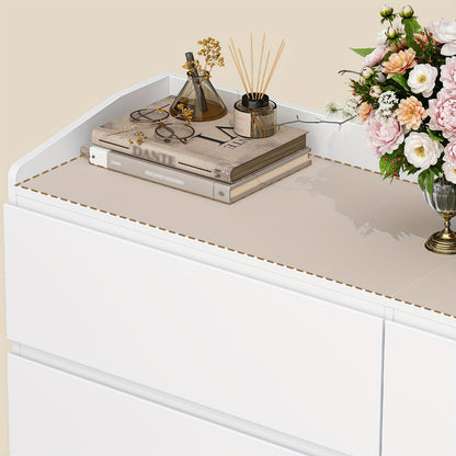 Ladekast – Commode – Kast – Opbergkast – Dressoir – 6 Lade(s) – Wit – Ruime Opbergruimte – Geruisloze Ladegeleiders