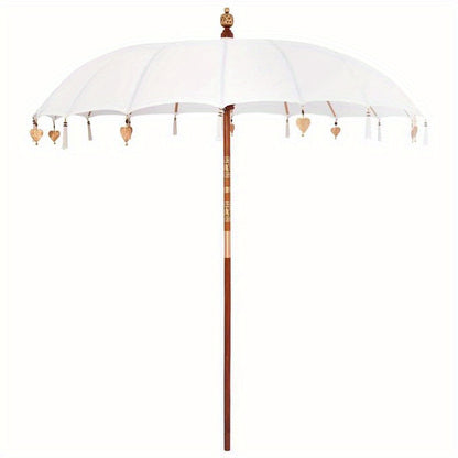 Parasol – Zweefparasol – Stokparasol – Balkonparasol – Tuinparasol – Crème – Ø 210-220 cm x 260 cm – Weerbestendig en Kantelbaar