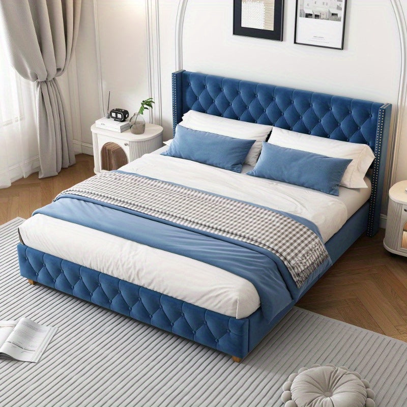 Bedframe – Bedombouw – Bedkast – Houten Frame – Vintage Bed – 180x200 cm – Vijf Opbergladen – Stevig Massief Hout
