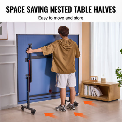 Pingpongtafel – Tafeltennistafel – Opvouwbare Tafel – Indoor Tafeltennis – Speeltafel – 12mm MDF Met UV-Coating – Verstelbare Poten Met Wieltjes