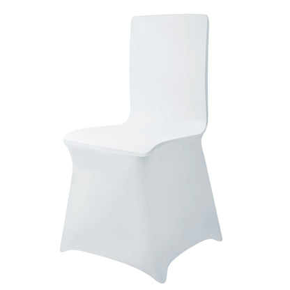 Witte Stoelhoezen – Elastic Stoelhoezen – Eetkamer Stoelhoezen – Banket Stoelhoezen – Feest Stoelhoezen – 100 Stuks – Wasbaar en Rekbaar Microvezel materiaal