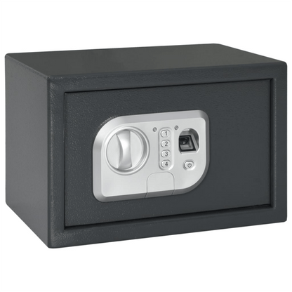 Kluis – Veiligheidskast – Geldkist – Bewaarbox – Safe – Donkergrijs Stalen Beveiligingskluis – Compact 20x31 cm – Stevig Anti-Inbraakslot