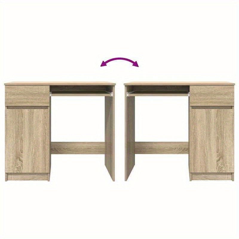 Bureau – Schrijftafel – Computertafel – Werkplek – Kantoormeubel – Sonoma Eiken – Compact 86x49x76 cm – Stevig Spaanplaat