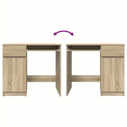 Bureau – Schrijftafel – Computertafel – Werkplek – Kantoormeubel – Sonoma Eiken – Compact 86x49x76 cm – Stevig Spaanplaat