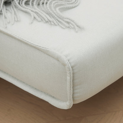 Slaapbank – 2-in-1 Slaapstoel – Bedbank – Loungestoel – Fauteuil – Verstelbare Rugleuning – Compact Formaat 94x78x80 cm – Scandinavisch Design Creme