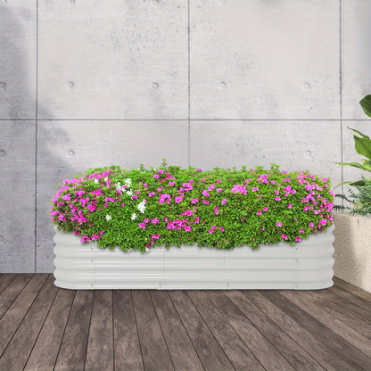 Hoogtebakje – Verhoogde Plantenbak – Moestuinbak – Bloemenbak – Tuinbak – Aluminium-zink Gecoat Staal – Grote Afmeting 240x60x43 cm