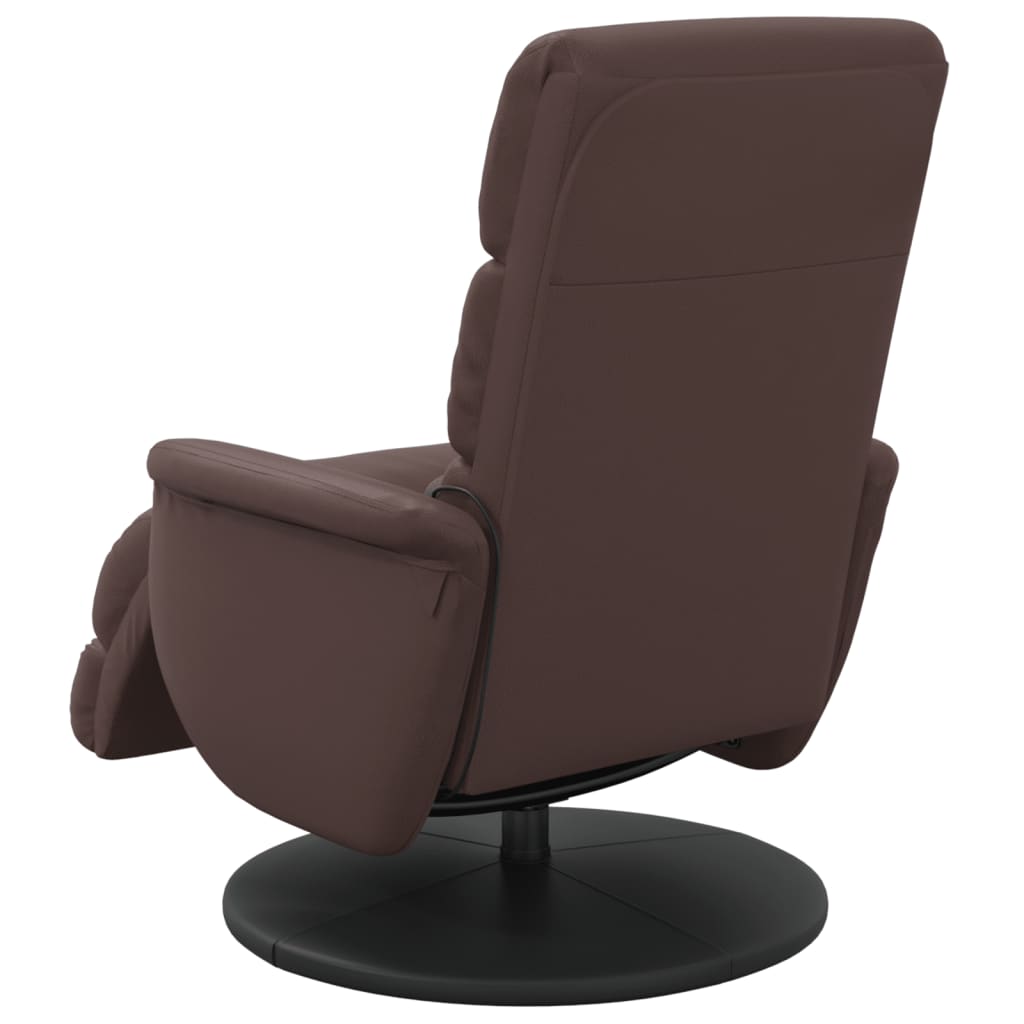 Stoel – Fauteuil – Relaxstoel – Draaistoel – Verstelbare Stoel – Kunstleer – 360° Draaibaar – Bruin
