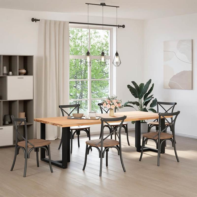 Tafelpoten – Meubelpoten – Tafelpoot Set – Metalen Poten – Zwarte T-vorm – Staal – 70x35x72-73 cm – Robuust & Eenvoudig te Monteren