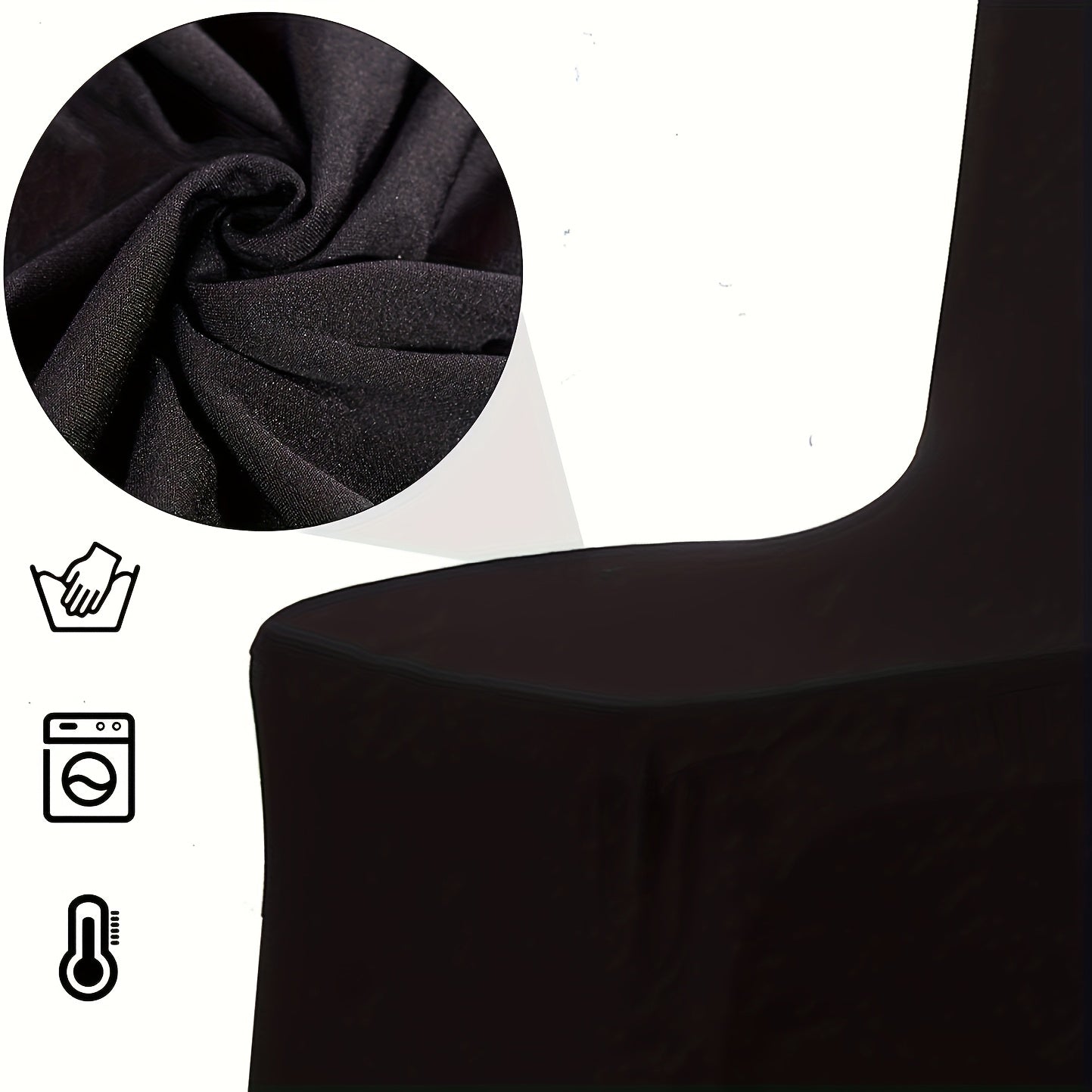 Stoelhoes – Stoelhoezen – Stoelbeschermer – Zetelhoes – Stoelhoesset – Stretch Spandex – Snug Fit – 50 Stuks – Wasbaar – Universeel Voor Klapstoelen – Zwart/Wit