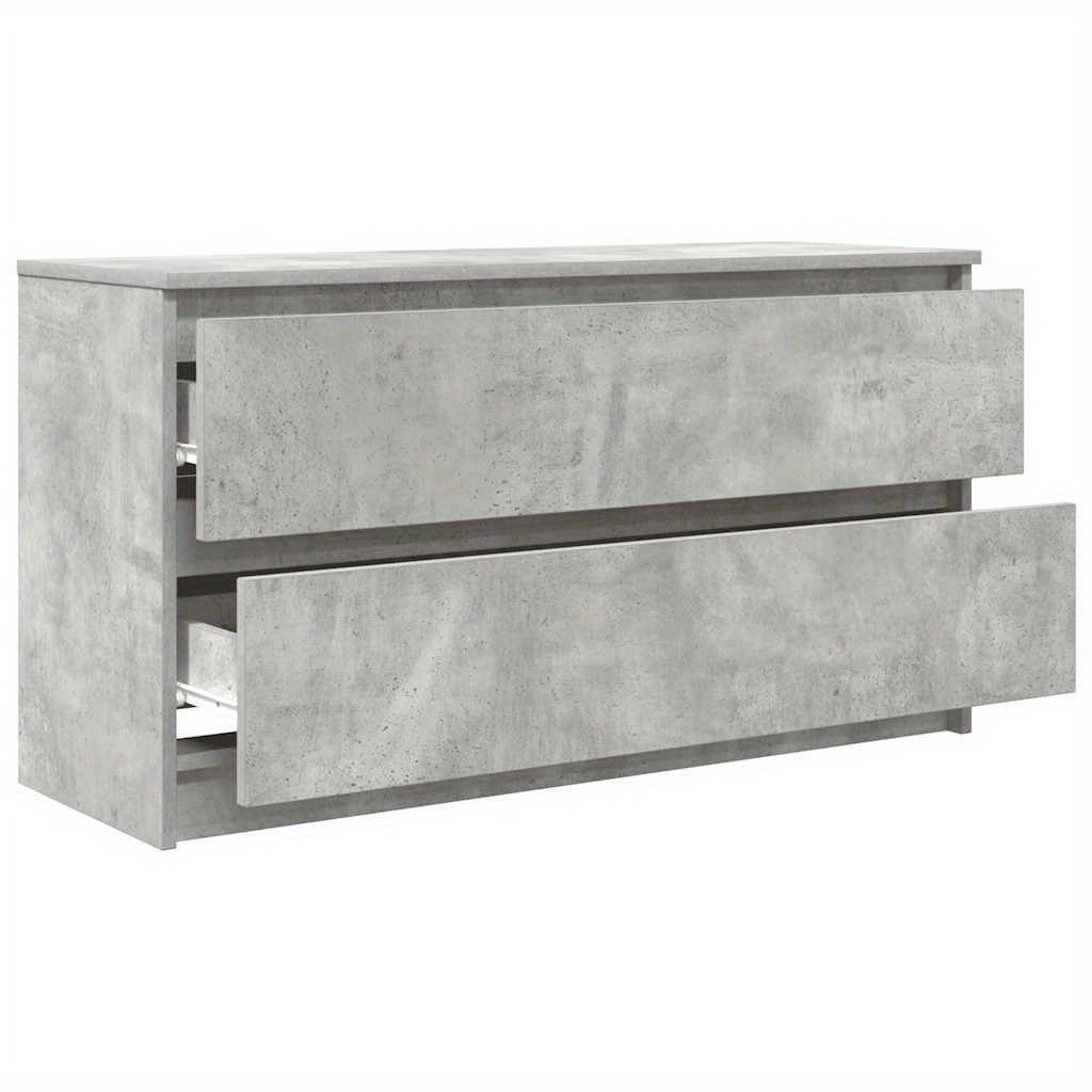 TV cabinet concrete grey 100x35x54 cm wood material TV Stand Entertainment Center with Storage, Media Television Table for Living Room Bedroom