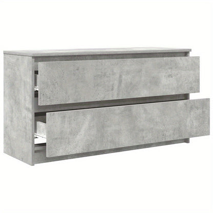 TV cabinet concrete grey 100x35x54 cm wood material TV Stand Entertainment Center with Storage, Media Television Table for Living Room Bedroom