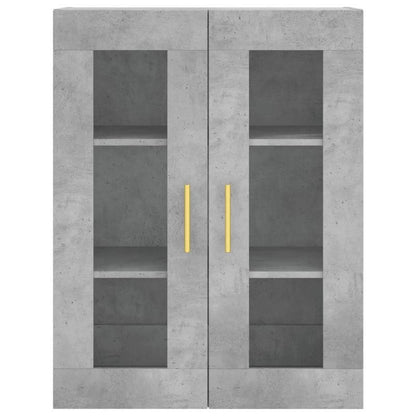 Hoge Kast – Opbergkast – Kast Met Deuren – Bergkast – Boekenkast – Grijs Betonlook – 180 cm Hoog – Duurzaam Hout