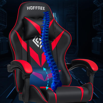 Gamingstoel – Bureaustoel – Gamechair – Zitzak – Relaxstoel – Met Massagefunctie en Voetensteun – Ergonomisch Ontwerp – Verstelbare Rugleuning 135°