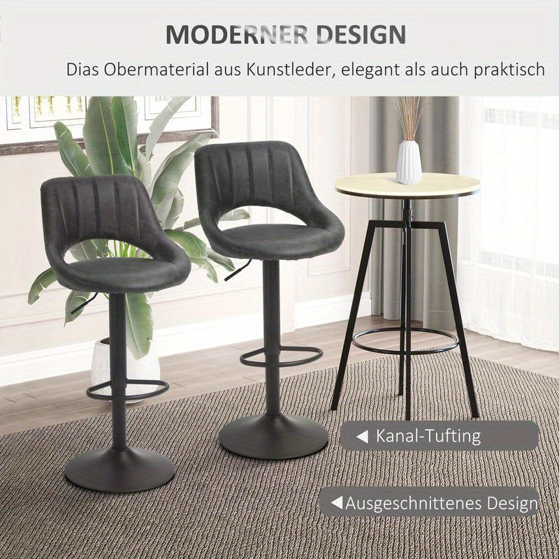 Barkruk – Barstoel – Keukenstoel – Draaibare Stoel – Barkruk Hoogte Verstelbaar – Ergonomisch Foam Zitkussen – Stevig Metalen Frame – Makkelijk Schoon Te Maken