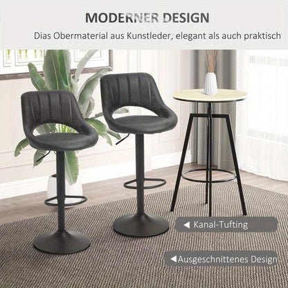 Barkruk – Barstoel – Keukenstoel – Draaibare Stoel – Barkruk Hoogte Verstelbaar – Ergonomisch Foam Zitkussen – Stevig Metalen Frame – Makkelijk Schoon Te Maken