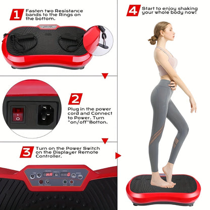 Trilplaat – Vibratieplaat – Vibratietrainer – Fitnessplaat – Powerplate – 120 Intensiteitsniveaus – 10 Trainingsprogramma’s – Stil Geluid – Afstandsbediening – 180 kg Draagvermogen