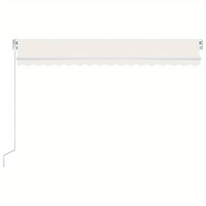 Awning manually extendable 400x350cm cream-colored, Backyard Shelter, Patio Cover, Retractable Canopy, Modern Sunshade, Durable Material, Pu Coated Fabric, Retractable Awning, Sunshade Cover, Garden Lovers, Homeowners